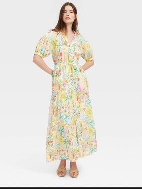 Target x Roller Rabbit Vacation Short Sleeve Maxi Dress